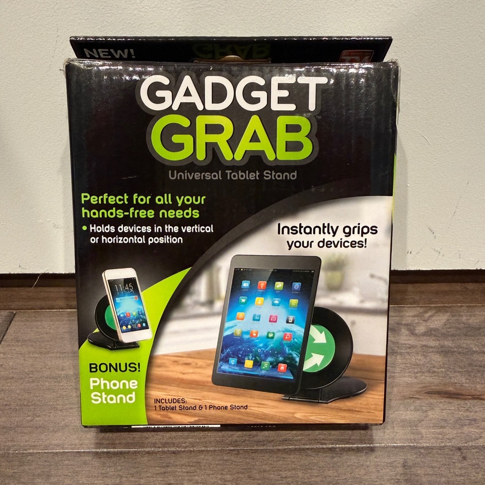 Gadget Grab Universal Tablet Stand and Bonus Phone Stand Set Black Green